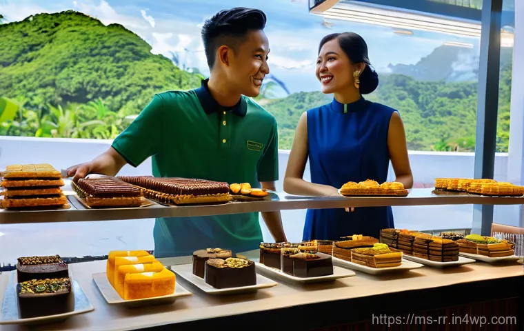 지역특산 음식을 기념하기 위한 기념품 - **Terengganu Coastal Delights: Keropok Lekor, Sata, and Otak-Otak**
A lively and bustling scene ... 지역특산 음식을 기념하기 위한 기념품 - **Terengganu Coastal Delights: Keropok Lekor, Sata, and Otak-Otak**
A lively and bustling scene ...